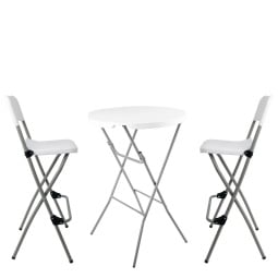 Event Poseur Table and Stool Set