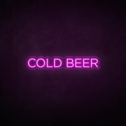 Cold Beer Neon Sign - Range of Colours and Sizes