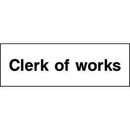 Clerk Of Works Signs - Pack of 6 | Correx | Foamex | Dibond | Vinyl