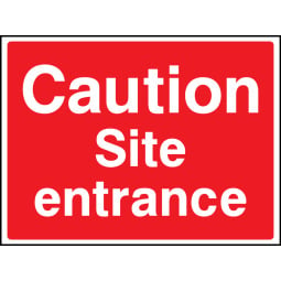 Caution Site Entrance Safety Signs - Pack of 6 | Correx | Foamex | Dibond | Vinyl