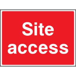 Site Access Safety Signs - Pack of 6 | Correx | Foamex | Dibond | Vinyl