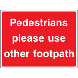 Use Other Footpath Safety Signs - Pack of 6 | Correx | Foamex | Dibond | Vinyl
