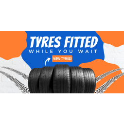 Tyres Fitted While You Wait - Banner 120