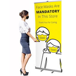 Face Mask Mandatory Banner Stand
