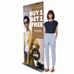 free standing retail poster stand