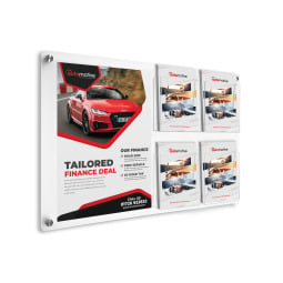 Aluminium Composite Material Wall Mounted Poster and Brochure Display