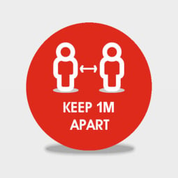 Keep 1m Apart social distancing floor stickers