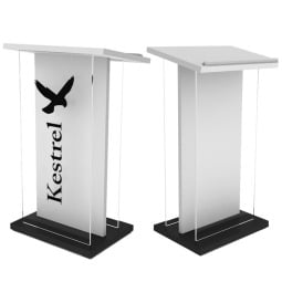 Acrylic front lectern