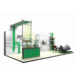 Large modular backwall exhibition stand