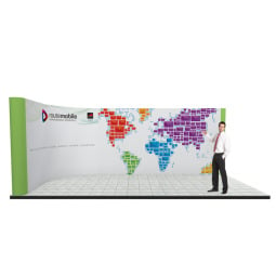 Large linked pop up stand system