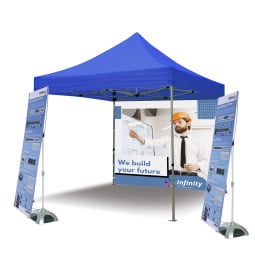 Commercial grade outdoor tent and banner stands kit