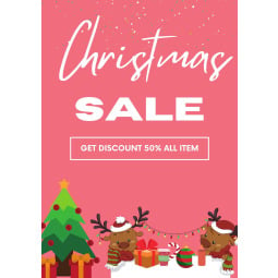 Pretty Modern Christmas Sale Poster