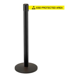 Retractable Safety Barrier System - Black