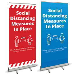 Social Distancing Banner Stand