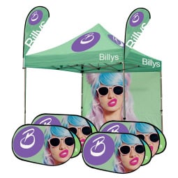 Custom Printed Tent Canopy, Flags & Banner Frame Bundle