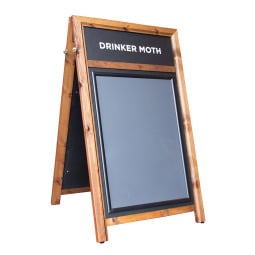 Chalkboard Pavement Sign with Poster Holder