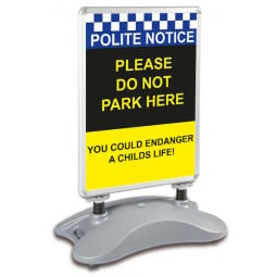 School A1 Windjammer Pavement Sign - Please Do Not Park Here