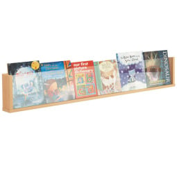 Wooden wall mounted literature rack
