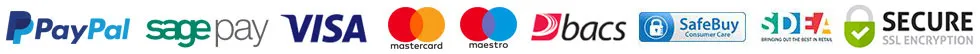 Payment methods accepted - Visa, Mastercard, Maestro, PayPal