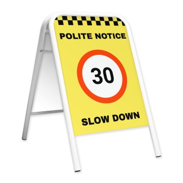 School Pavement Sign - Slow Down 30mph