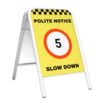 School Pavement Sign - Slow Down 5mph