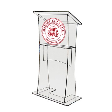 Large Clear Acrylic Lectern with Internal Shelf