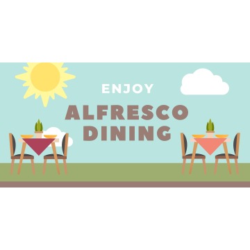 Dine Alfresco - Banner 107