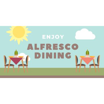 Dine Alfresco - Banner 107