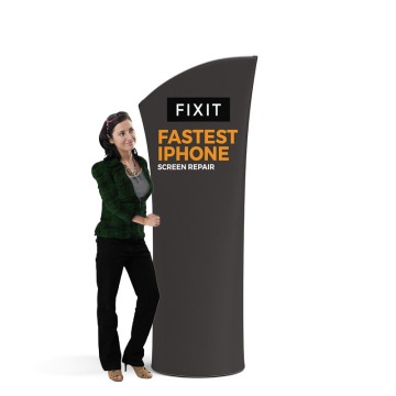 Double-Sided Tensioned Totem Display Angled Top