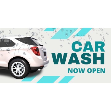 Car wash printed banner