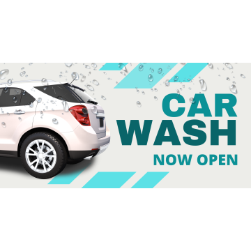Car wash printed banner
