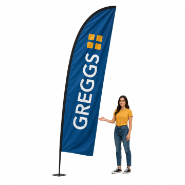 5m tall event flagpole