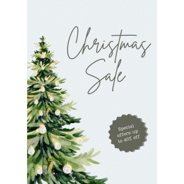 'Christmas sale, special offers up to 40% off'