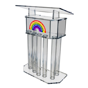 Acrylic Church Rostrum with Logo
