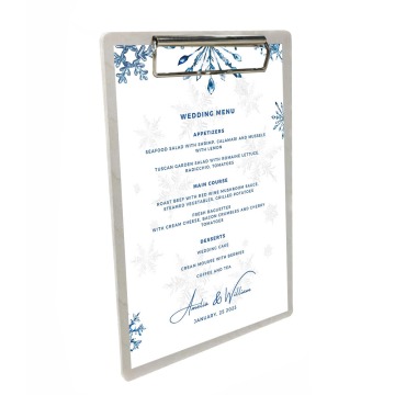 Restaurant Menu Clipboard Display