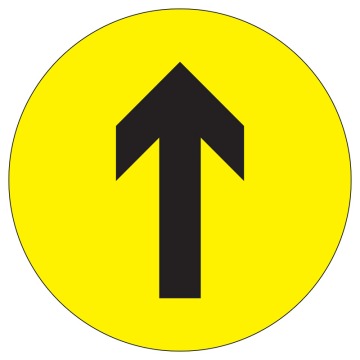 Social Distancing 1 Way Arrow Floor Stickers - Pack of 6
