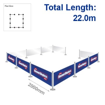 Primo Barrier Kit - 11 Banners / 12 Posts
