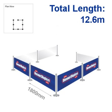 Duo Barrier Kit - 7 Banners / 8 Posts