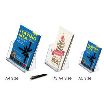 Desktop Counter Acrylic Leaflet Dispenser - 1/3 A4 / A5 / A4