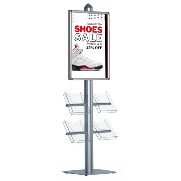 Point of sale pole poster display stand