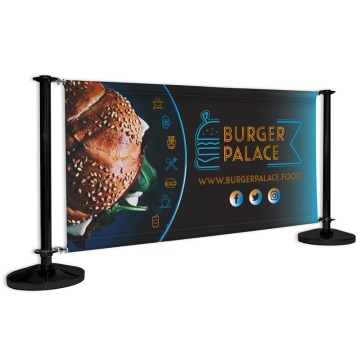 Black Standard Barrier Kit - 4 Banners / 5 Posts