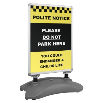 School A1 Windjammer Pavement Sign - Please Do Not Park Here