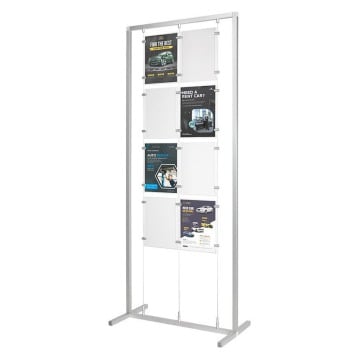 Floor Standing Cable Display 8xA4 With Posters