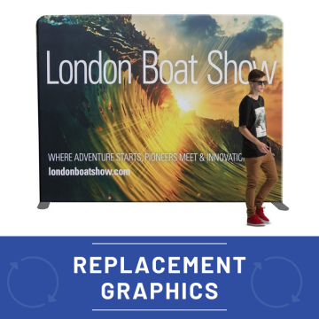 Straight formulate backdrop replacement graphic