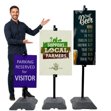 heavy duty outdoor sign holder in 3 different sizes