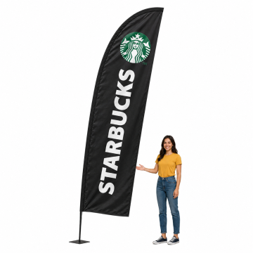 Large Fiberglass Event Flag - 3.6m tall