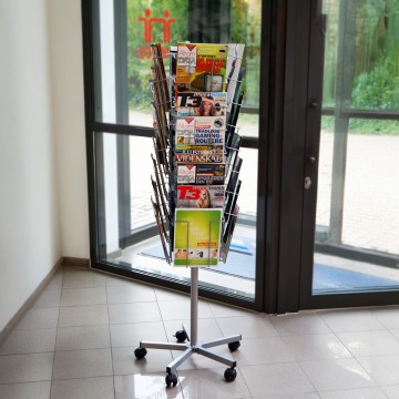 Mobile Revolving Brochure Display - 32x A4
