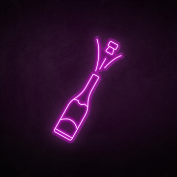 Cork Pop LED Neon Sign