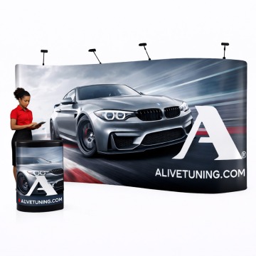 shaped twin pop-up exhibition stand kit