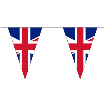 Union Jack Triangle Bunting - 54 flags / 20m Length